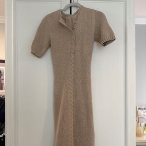 Joslin Cotton/Cashmere Midi Dress